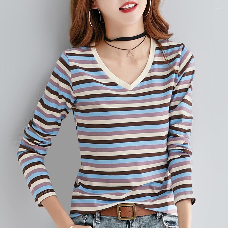 Women's T Shirts LUKAXSIKAX 2023 Spring Autumn Women V-Neck Long Sleeve T-shirt High Quality 95% Cotton Fashion Stripe Base, Blue
Women's T Shirts LUKAXSIKAX 2023 Spring Autumn Women V-Neck Long Sleeve T-shirt High Quality 95% Cotton Fashion Stripe Base, Blue