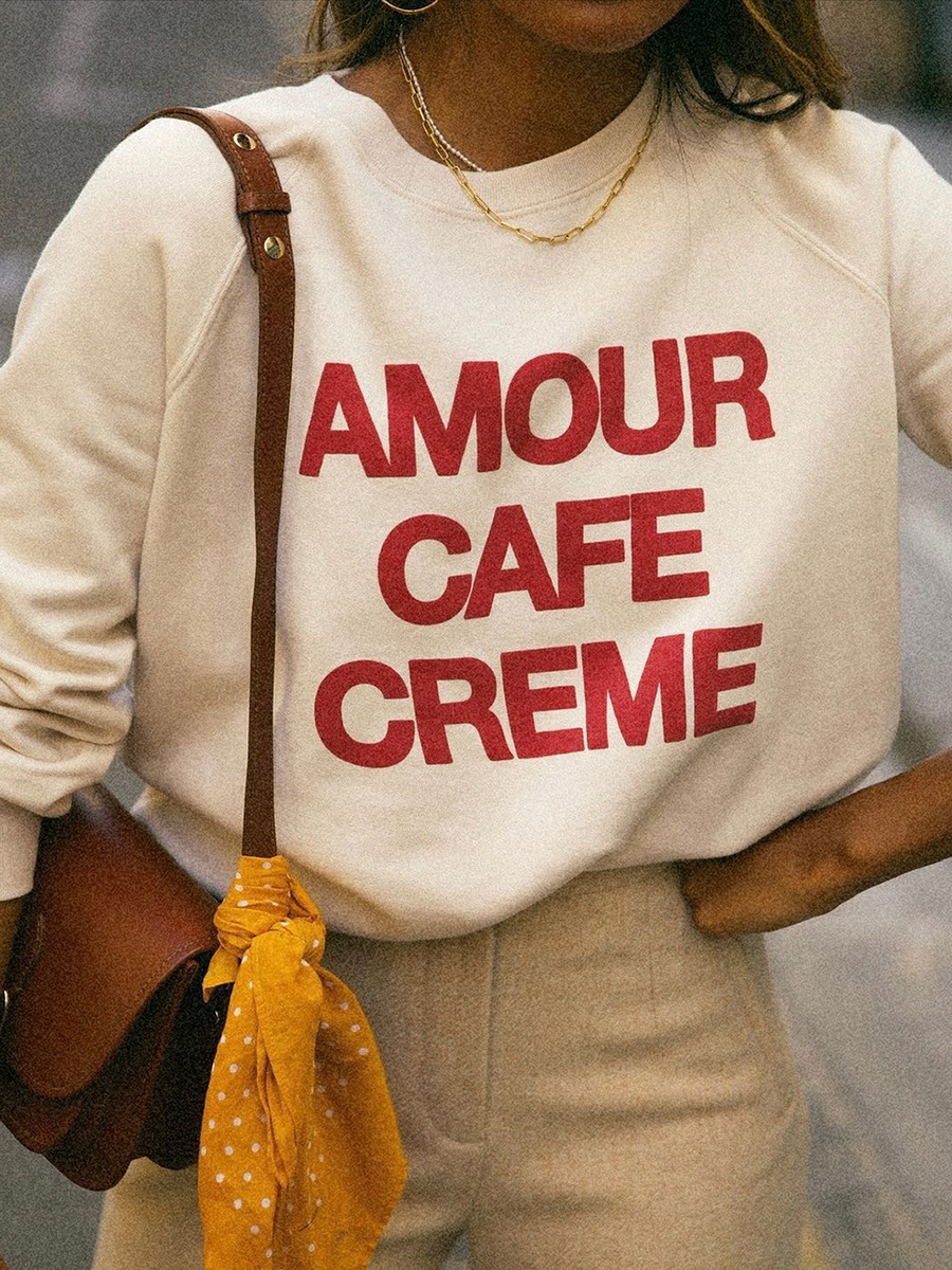 Womens Hoodies Sweatshirts Chic Letter Print Woman Round Neck Long Sleeve Cotton Fashion Pullover Tops Vintage Casual Ladies Sweatshirt 230316, Cream
Womens Hoodies Sweatshirts Chic Letter Print Woman Round Neck Long Sleeve Cotton Fashion Pullover Tops Vintage Casual Ladies Sweatshirt 230316, Cream