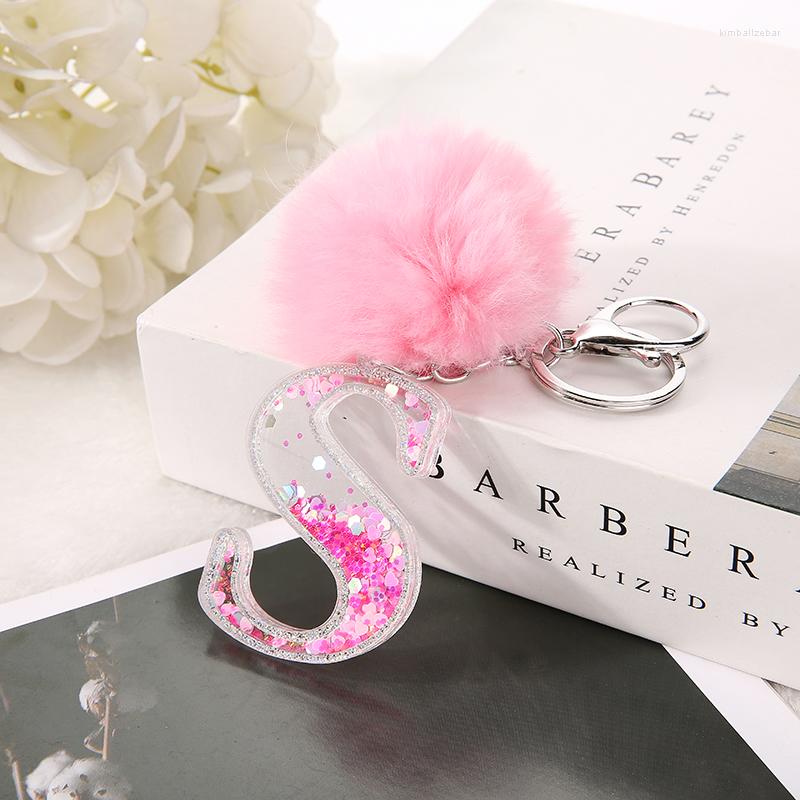 Keychains 1PC English Letter Keyring Pink Glitter Acrylic Keychain With Puffer Ball 26 Words A TO Z Handbag Charms For Woman
Keychains 1PC English Letter Keyring Pink Glitter Acrylic Keychain With Puffer Ball 26 Words A TO Z Handbag Charms For Woman