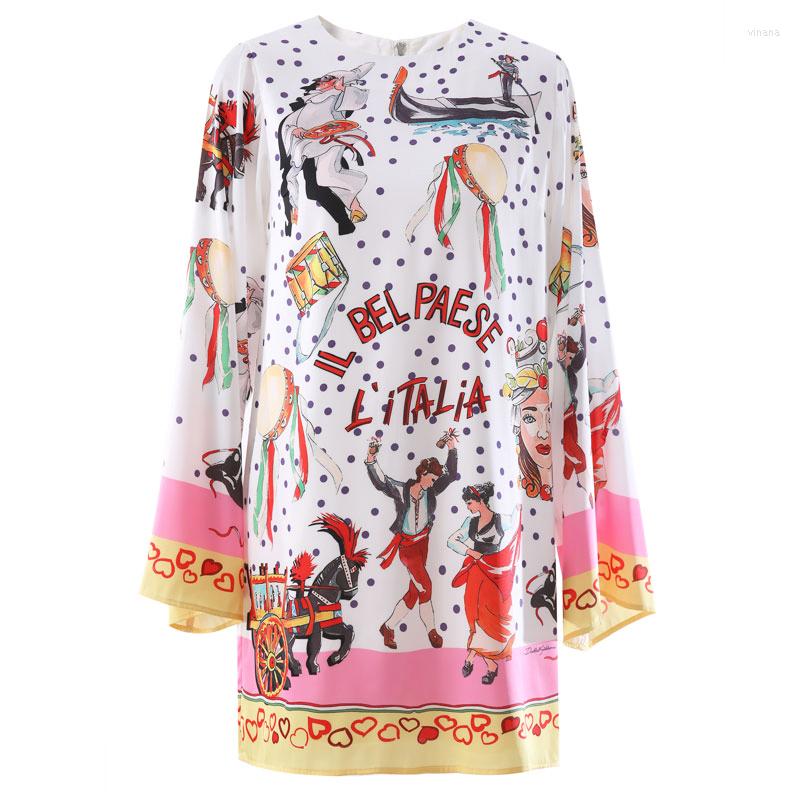 Casual Dresses 2023 Early Autumn Polka Dot Color Matching Character Print Dress Women' Round Neck Trumpet Sleeve Temperament Skirt, Multi
Casual Dresses 2023 Early Autumn Polka Dot Color Matching Character Print Dress Women' Round Neck Trumpet Sleeve Temperament Skirt, Multi