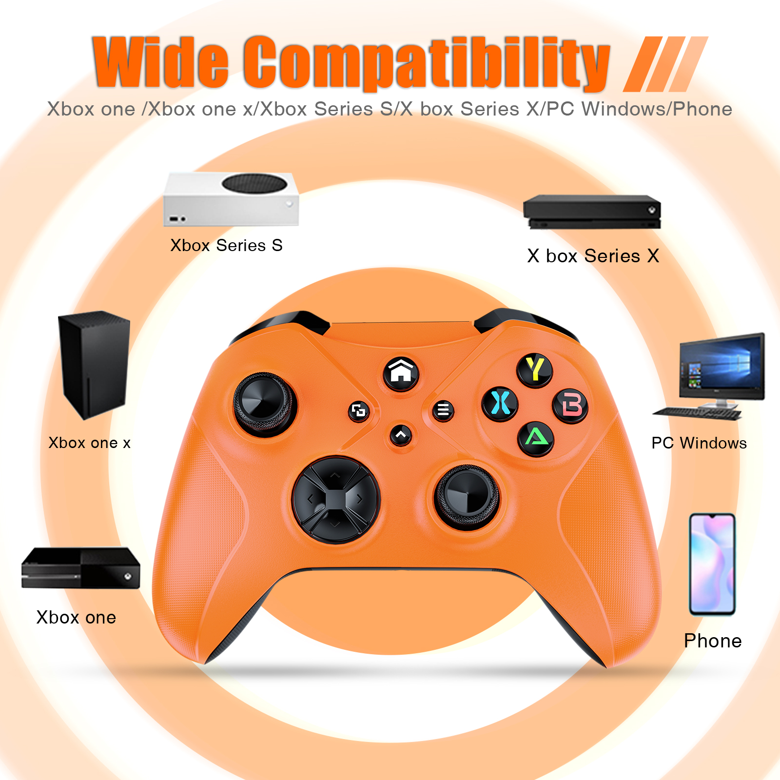 Wireless Gamepad For Xbox One Series X/S/PC/IOS/Android/Steam 6 Axis Gyro With Turbo Function Game Controller Consoles Joystick