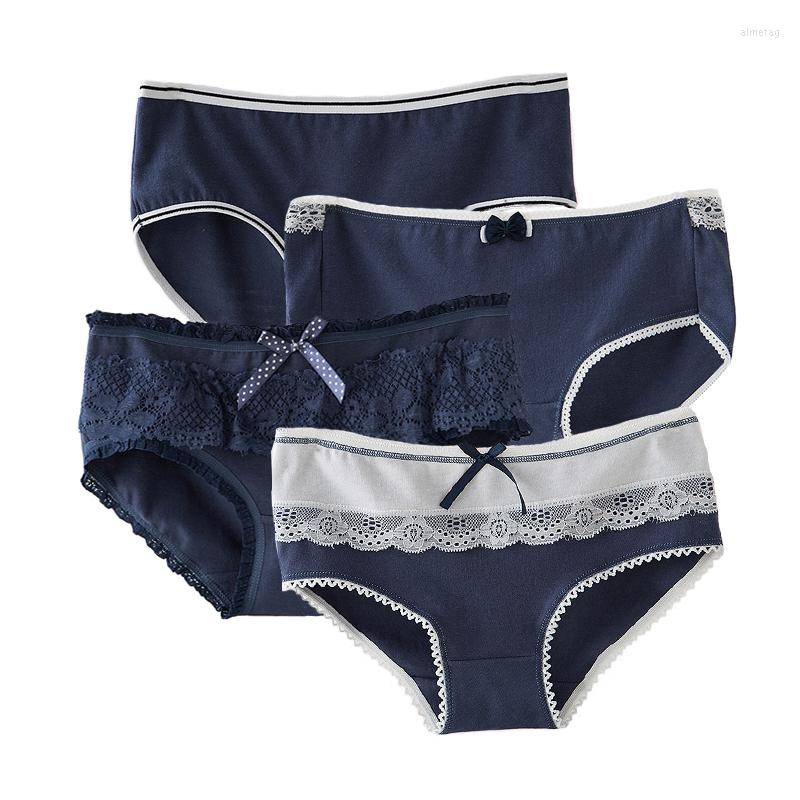 Women's Panties 4pcs/Lot Women's Cotton Lace Edge Briefs Female Underwear Women Sexy Lingerie Ladies Underpants Breathable Black, Nk16-4bl-4
Women's Panties 4pcs/Lot Women's Cotton Lace Edge Briefs Female Underwear Women Sexy Lingerie Ladies Underpants Breathable Black, Nk16-4bl-4