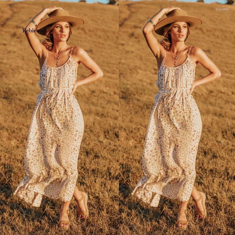 Casual Dresses Women Summer Dress Floral Print Maxi Bohemian Hippie Beach Long Women' Clothing Vestidos De Verano, White
Casual Dresses Women Summer Dress Floral Print Maxi Bohemian Hippie Beach Long Women' Clothing Vestidos De Verano, White