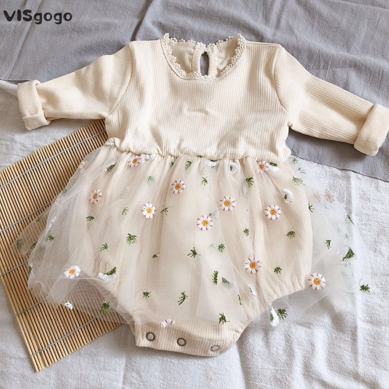 Rompers VISgogo Autumn Winter Princess Toddler Baby Girls Knit Romper Cute Long Sleeve Crewneck Bodysuits Floral Tutu Dress 230316, Red
Rompers VISgogo Autumn Winter Princess Toddler Baby Girls Knit Romper Cute Long Sleeve Crewneck Bodysuits Floral Tutu Dress 230316, Red