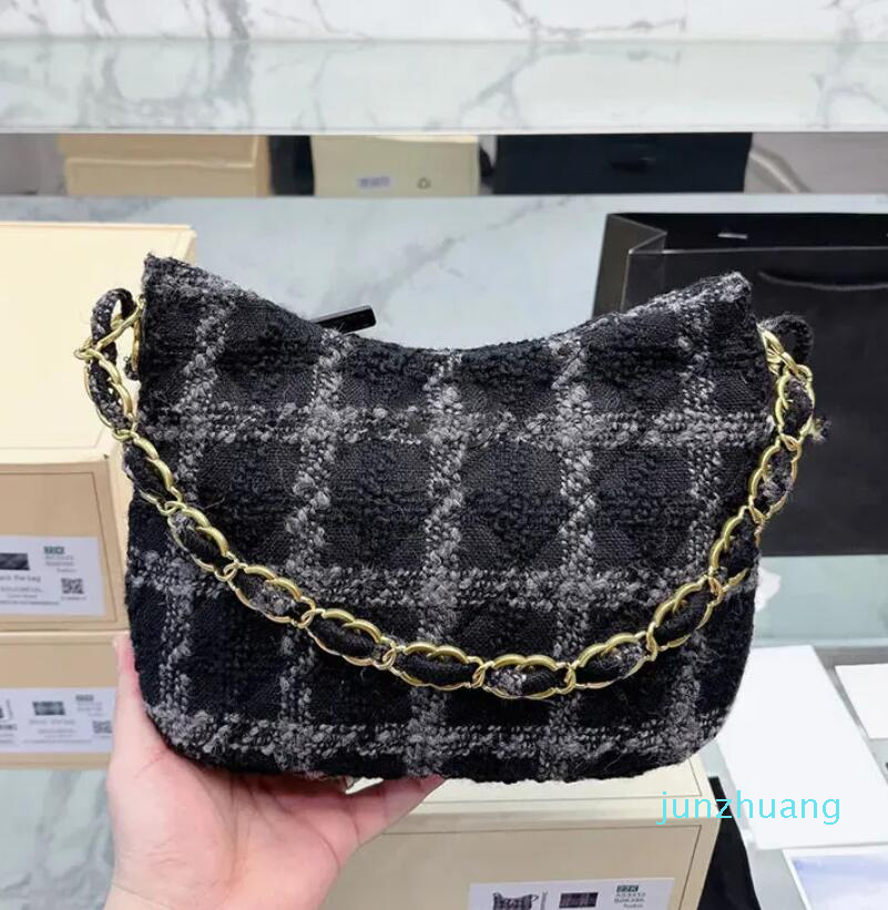 Womens Designer bag Hobo Underarm Jumbo Tweed Bags Totes Gold Metal Hardware Matelasse Chain Shoulder Handbags Outdoor Sacoch Purse Zipper 30X22CM, Black
Womens Designer bag Hobo Underarm Jumbo Tweed Bags Totes Gold Metal Hardware Matelasse Chain Shoulder Handbags Outdoor Sacoch Purse Zipper 30X22CM, Black