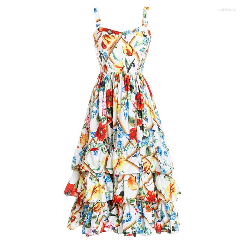 Casual Dresses High Quality 2023 Summer Fashion Flower Printing Multi-Layer Cake Sling Tube Top Strap Chest Pad Slim Luxury Woman Dress, Model color
Casual Dresses High Quality 2023 Summer Fashion Flower Printing Multi-Layer Cake Sling Tube Top Strap Chest Pad Slim Luxury Woman Dress, Model color