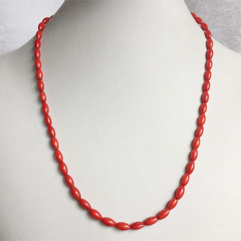 Chains 4 8MM Rice Shape Red Coral Necklace Natural Gem Stones Choker Women Fashion Trendy Vintage Jewelry
Chains 4 8MM Rice Shape Red Coral Necklace Natural Gem Stones Choker Women Fashion Trendy Vintage Jewelry