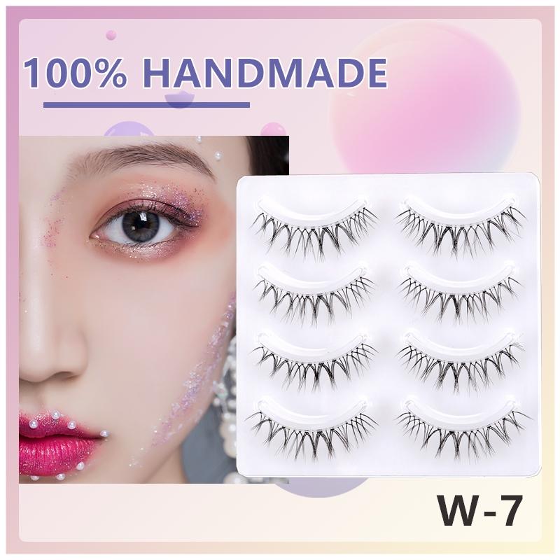 False Eyelashes W-7 Naturally Simulated Thick Transparent Stem Fake Eyelash Glimmer Beginner Makeup Tools Lashes Hand Made LashFalse
False Eyelashes W-7 Naturally Simulated Thick Transparent Stem Fake Eyelash Glimmer Beginner Makeup Tools Lashes Hand Made LashFalse