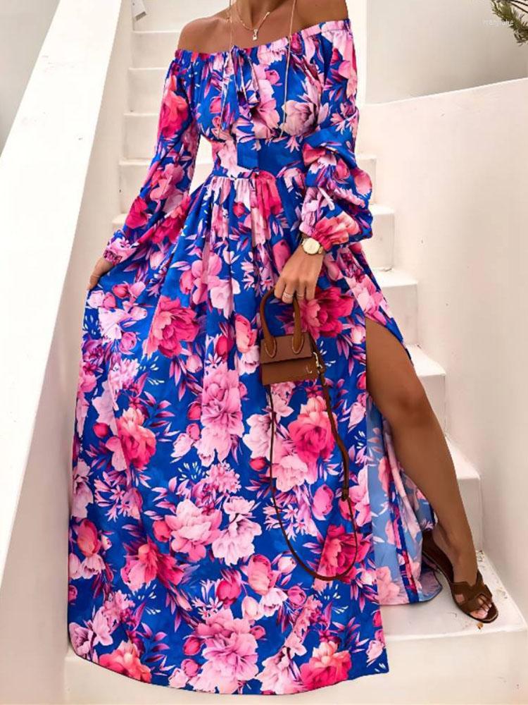 Casual Dresses Sexy One Shoulder Holiday Swing Split Dress Retro Floral Print Temperament Robe Boho Long Sleeved Waist Maxi Female, 01 red
Casual Dresses Sexy One Shoulder Holiday Swing Split Dress Retro Floral Print Temperament Robe Boho Long Sleeved Waist Maxi Female, 01 red