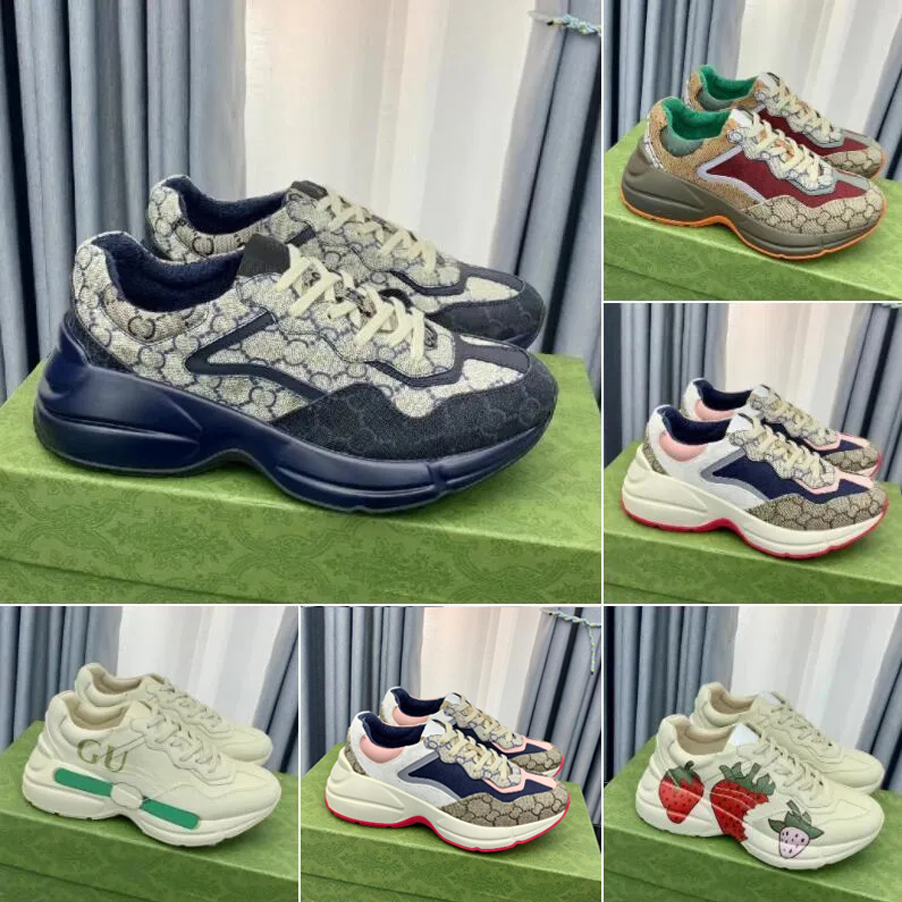 Rhyton Sneakers Designer shoes Multicolor Sneakers Beige Men Trainers Vintage Luxury Chaussures Ladies casual leather Shoes Sneaker with box size 35-45, 25
Rhyton Sneakers Designer shoes Multicolor Sneakers Beige Men Trainers Vintage Luxury Chaussures Ladies casual leather Shoes Sneaker with box size 35-45, 25