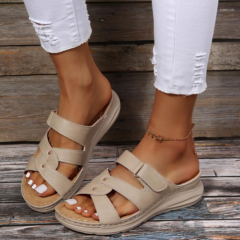 Sandals Women's 2023 Open Toe Summer Retro Non-slip Breathable Casual Thick-soled Slippers, Khaki
Sandals Women's 2023 Open Toe Summer Retro Non-slip Breathable Casual Thick-soled Slippers, Khaki