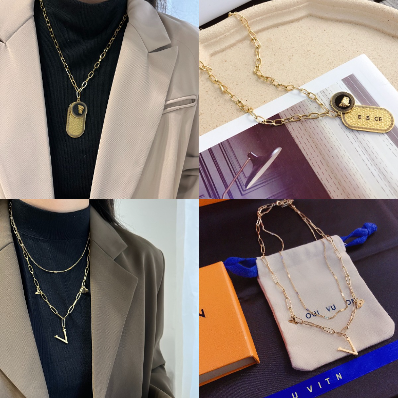 Hot Luxury Pendant Necklaces Classic Fashion Gold Necklace Designer Jewelry Long Chain Premium Accessories For Women Design Gift Party Travel Matching
Hot Luxury Pendant Necklaces Classic Fashion Gold Necklace Designer Jewelry Long Chain Premium Accessories For Women Design Gift Party Travel Matching