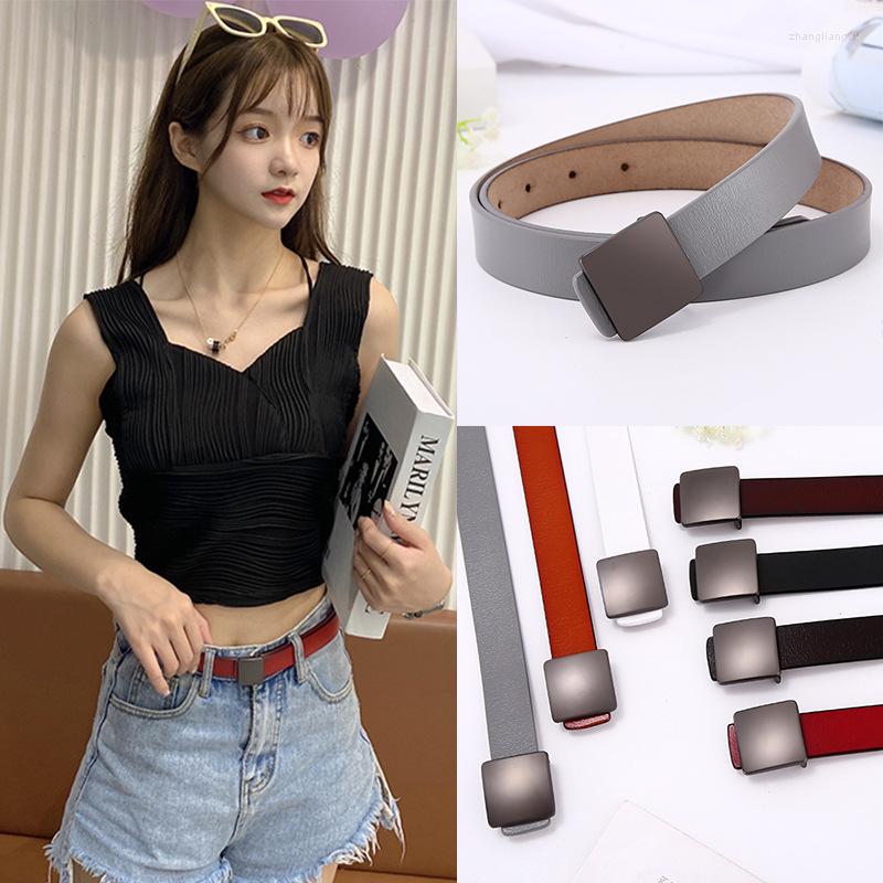 Belts Thin Belt Women's Leather Vintage Alloy Buttoned Fashion Simple Matching Jeans Korean Casual Pants Decorative, Black
Belts Thin Belt Women's Leather Vintage Alloy Buttoned Fashion Simple Matching Jeans Korean Casual Pants Decorative, Black