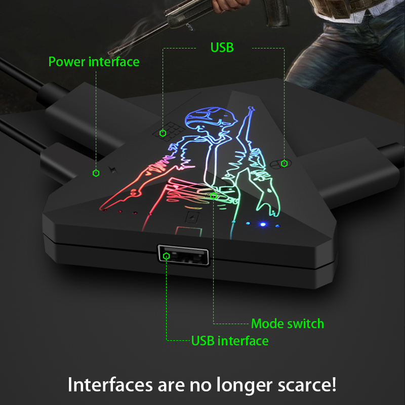 Gaming Keyboard Mouse Converter Faster Reaction Adapter PUBG Controller Game Keyboard Mice Set for Mobile Phone Tablet Android
