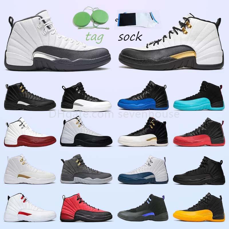 Mens sport sneakers Fashion Running shoes Jumpman 12 12s Designer Basketball shoes Dark Grey Utility Grind Royalty Triple Black Outdoor Obsidian