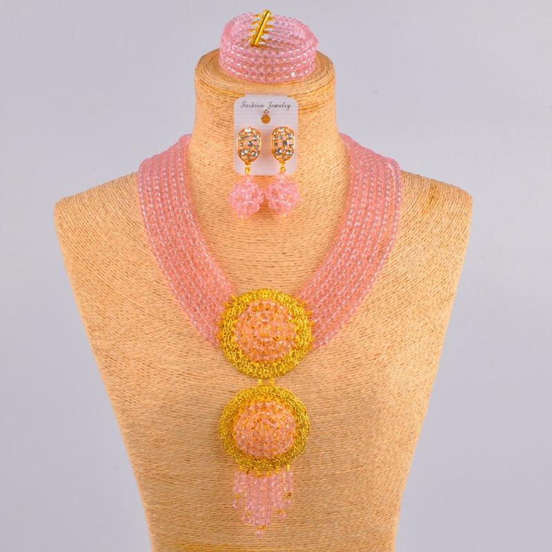 Necklace Earrings Set & Majalia Fashion Nigerian Wedding Woman Jewelry Pink African Ls-10Earrings, Picture shown
Necklace Earrings Set & Majalia Fashion Nigerian Wedding Woman Jewelry Pink African Ls-10Earrings, Picture shown