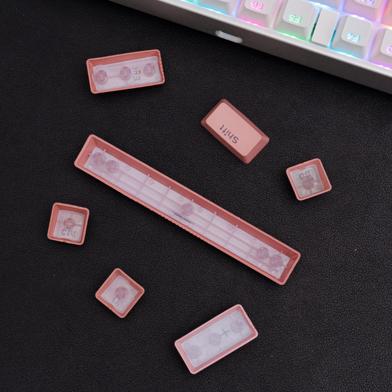 120 Key Gradient Blue/Gray/Red KeyCaps PBT Top Backlit Double Shot OEM Profile Keycap For 68 84 87 104 For Mechanical Keyboard