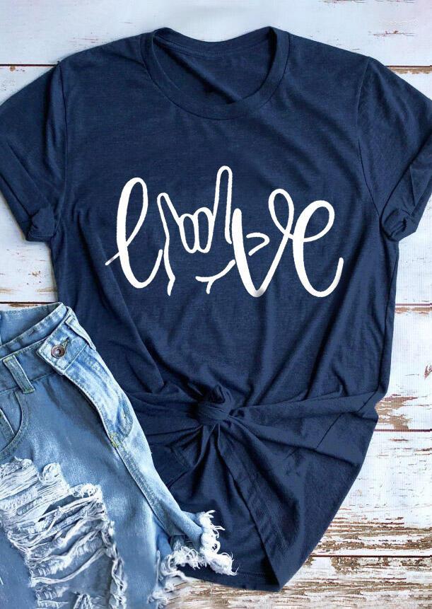Women's T Shirts Love O-Neck T-Shirt Tee Navy Blue Tshirt Women Funy Fashion Clothes Tops Tees Summer Style Shirt, Navy blue-white text
Women's T Shirts Love O-Neck T-Shirt Tee Navy Blue Tshirt Women Funy Fashion Clothes Tops Tees Summer Style Shirt, Navy blue-white text