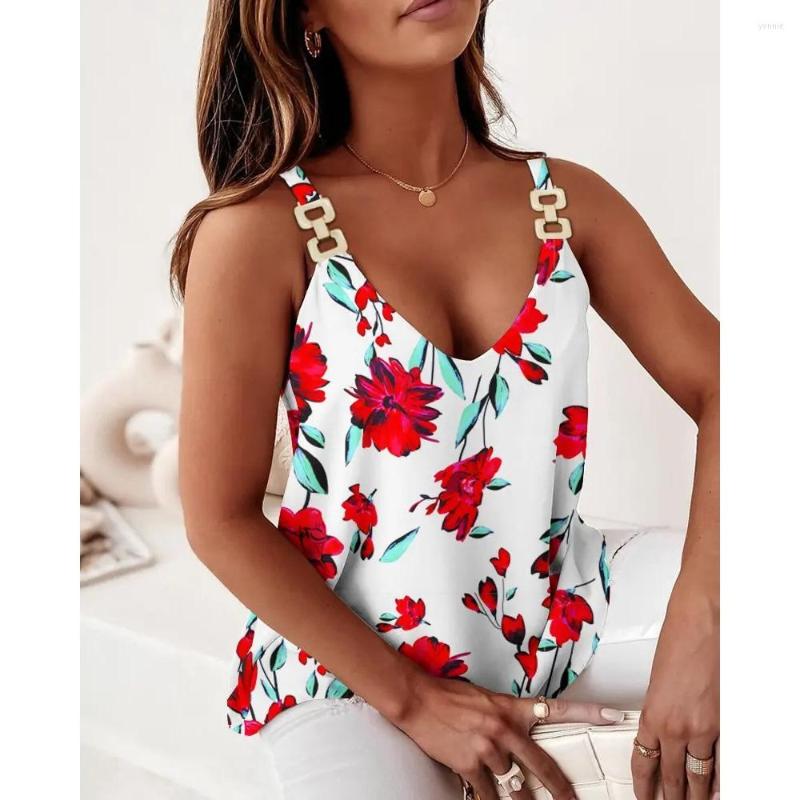 Women' Tanks Women Floral Print Sleeveless Tank Top Casual Femme V-Neck Chain Cami Summer Daily Vacation Streetwear 2023 Chic -2XL, Sky blue
Women' Tanks Women Floral Print Sleeveless Tank Top Casual Femme V-Neck Chain Cami Summer Daily Vacation Streetwear 2023 Chic -2XL, Sky blue