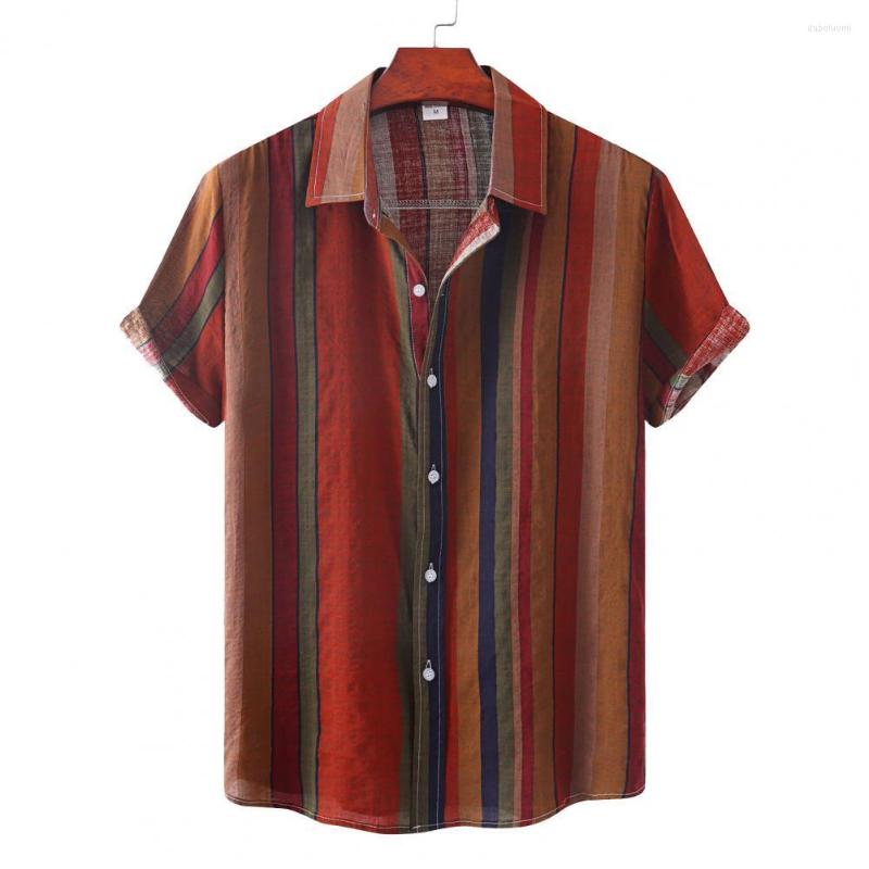 Men's Casual Shirts Vintage Striped Shirt Men Short Sleeve Blouse Summer Single-breasted Cardigan Stripe Print Tops Daily Clothes, Red
Men's Casual Shirts Vintage Striped Shirt Men Short Sleeve Blouse Summer Single-breasted Cardigan Stripe Print Tops Daily Clothes, Red