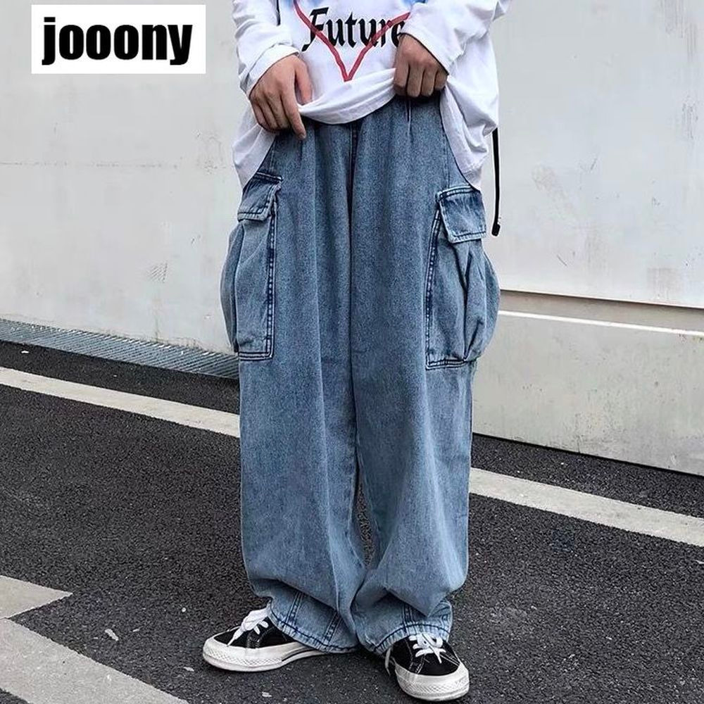 Men' Jeans Wide leg denim Jeans Men' Autumn Daddy Trend Student Loose Straight-leg baggy Pants Japanese Loose hip hop 230316, Blue
Men' Jeans Wide leg denim Jeans Men' Autumn Daddy Trend Student Loose Straight-leg baggy Pants Japanese Loose hip hop 230316, Blue