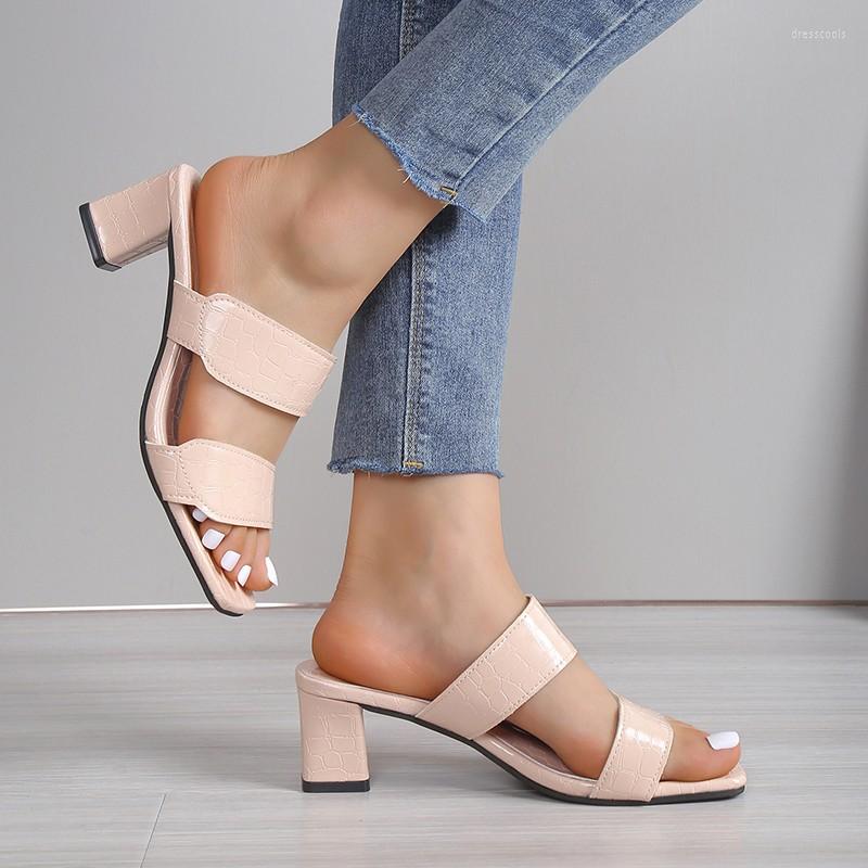 Sandals High Quality Summer Sexy Women's Shoes For Beach And Indoor Use In 2023 Square Half Slipper Elegant Woman Heeled, Black
Sandals High Quality Summer Sexy Women's Shoes For Beach And Indoor Use In 2023 Square Half Slipper Elegant Woman Heeled, Black