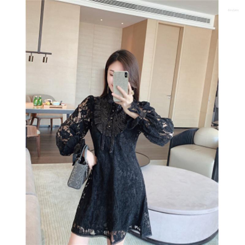 Casual Dresses High Quality 2023 Fashion Party Autumn Women Heavy French Sequined Lace Embroidered Dress, Black
Casual Dresses High Quality 2023 Fashion Party Autumn Women Heavy French Sequined Lace Embroidered Dress, Black