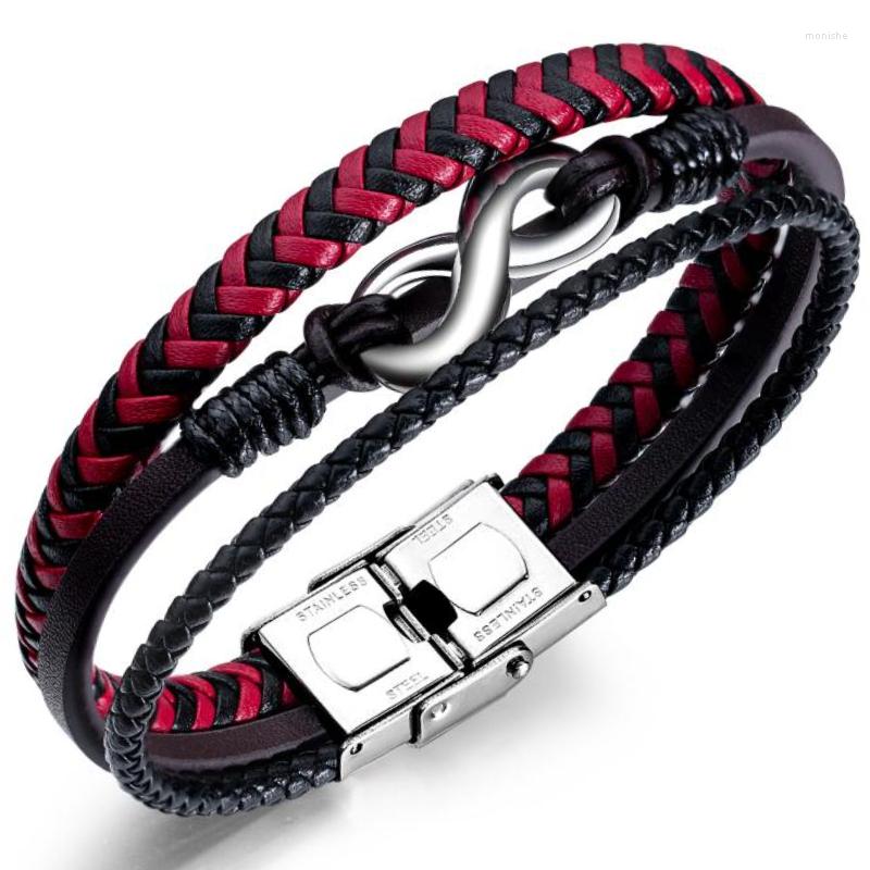 Bangle Fashionable Design Multi-layer Leather Woven Figure 8 Bracelet Charm Man Fashion Hip Hop Punk Retro Jewelry Accessories
Bangle Fashionable Design Multi-layer Leather Woven Figure 8 Bracelet Charm Man Fashion Hip Hop Punk Retro Jewelry Accessories