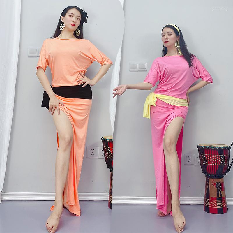 Stage Wear Belly Dance Training Clothes Modal Gown Loose Beginner Sweat Absorption Fat And Thin Oriental, Orange belly dance
Stage Wear Belly Dance Training Clothes Modal Gown Loose Beginner Sweat Absorption Fat And Thin Oriental, Orange belly dance