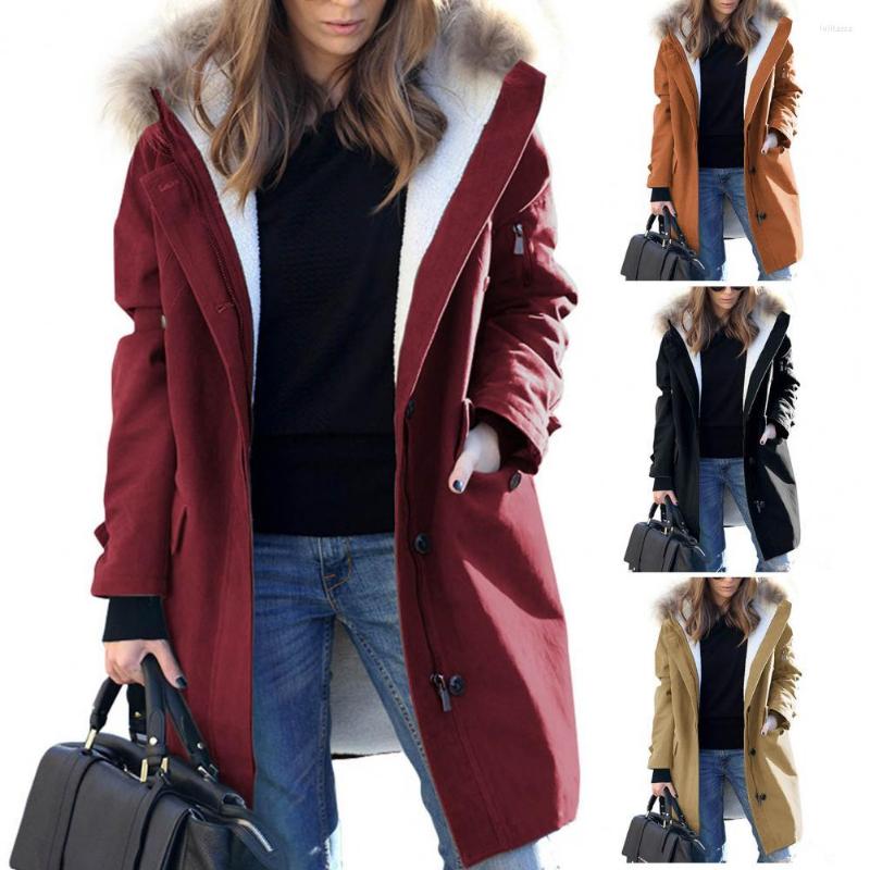 Women's Jackets Winter Women's Fashion Warm Fur Collar Hooded Long Coat Ladies Double Breasted Pockets Jacket Loose Casual Outwear, Black
Women's Jackets Winter Women's Fashion Warm Fur Collar Hooded Long Coat Ladies Double Breasted Pockets Jacket Loose Casual Outwear, Black