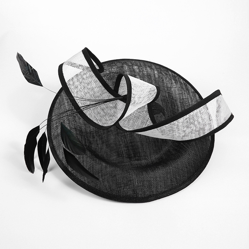 Stingy Brim Hats Ladies Fascinators Millinery Party Wedding Sinamay Wide Fedora Headpiece Church Hair Accessories 230314
