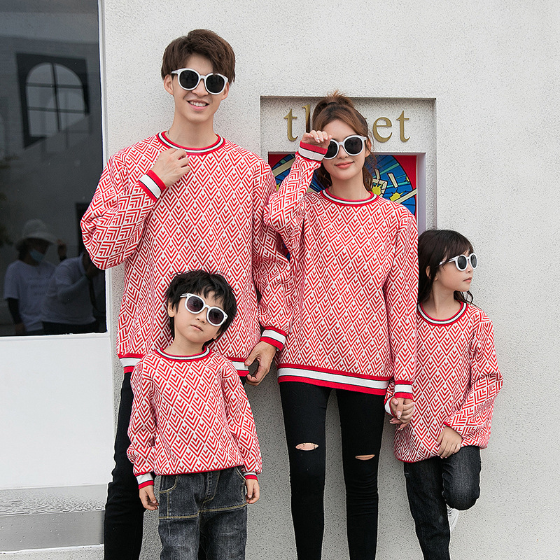 Family Matching Outfits Matching Sweaters For Family Mother Daughter Dad Son Knitted Sweater Family Look Couple Outfits Women Men Kids Baby Sweaters 2