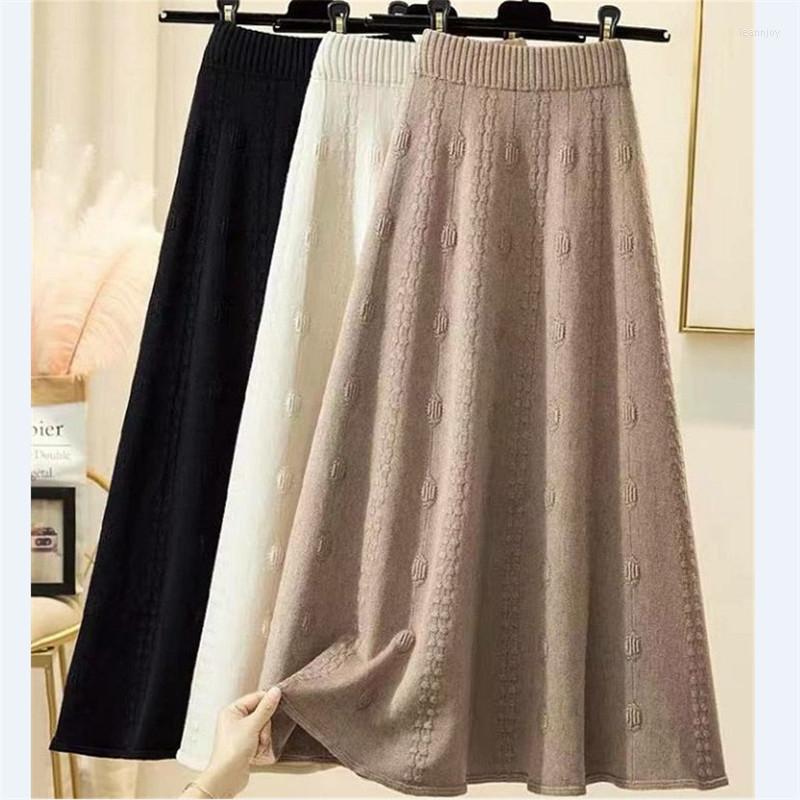 Skirts Medium Length Knitted Skirt For Women In Spring/ Autumn Matching High Waist A-line Umbrella Winter Wool Big Hem Long, Beige
Skirts Medium Length Knitted Skirt For Women In Spring/ Autumn Matching High Waist A-line Umbrella Winter Wool Big Hem Long, Beige