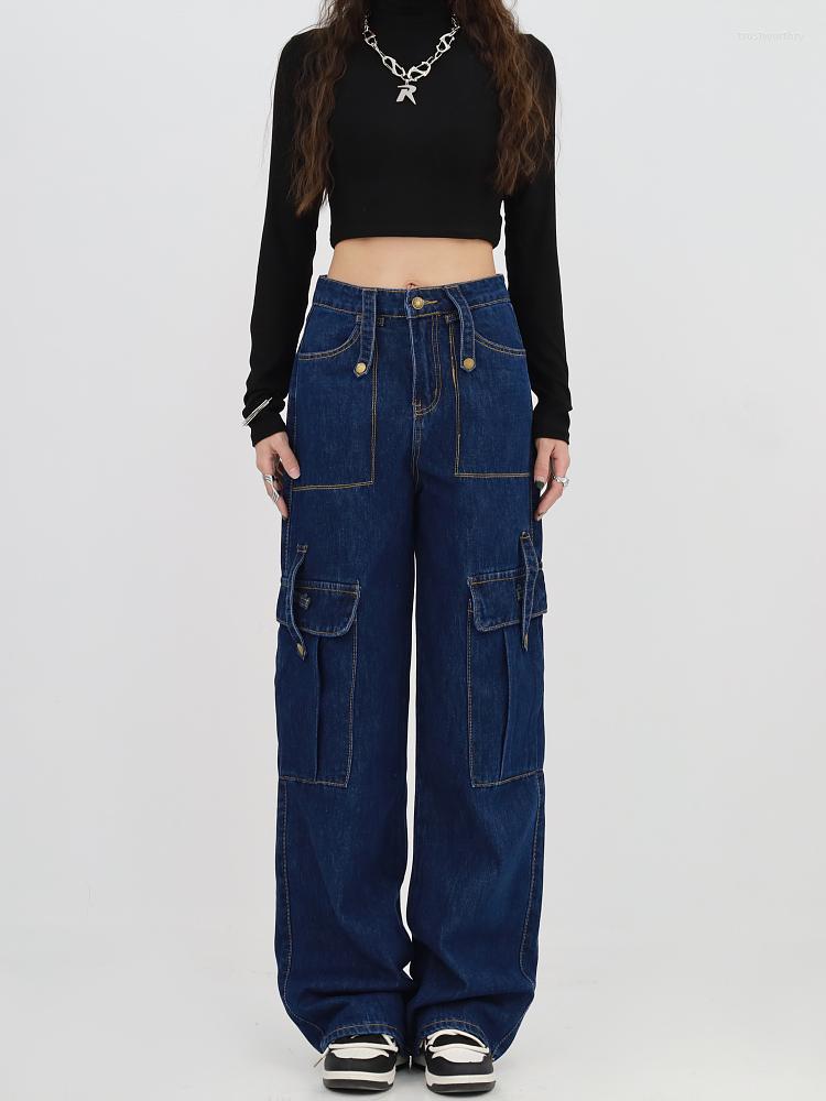 Women' Jeans Casual Cargo High Waist Vintage Blue Loose Streetwear Baggy Pants Women Oversized Street Sexy Y2K Straight Trousers
Women' Jeans Casual Cargo High Waist Vintage Blue Loose Streetwear Baggy Pants Women Oversized Street Sexy Y2K Straight Trousers