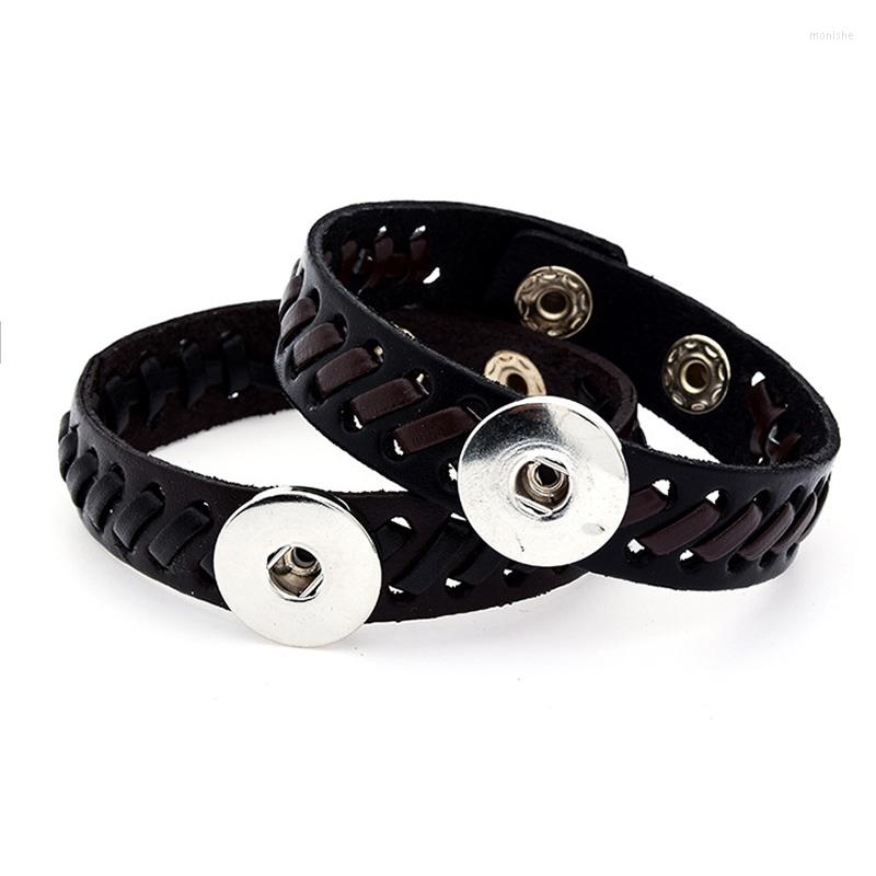 Charm Bracelets 10PCS/Lot Wholesale Snap Button Leather Bracelet 18mm Buttons DIY Women's Jewelry Black Wristband
Charm Bracelets 10PCS/Lot Wholesale Snap Button Leather Bracelet 18mm Buttons DIY Women's Jewelry Black Wristband