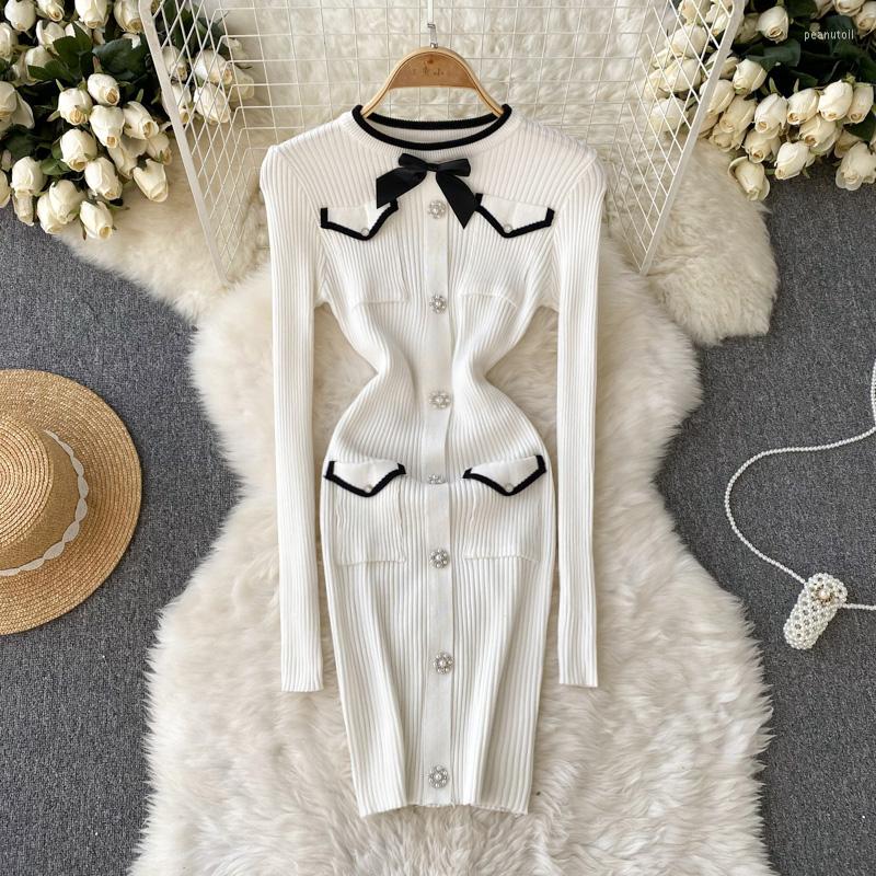 Casual Dresses Autumn Winter For Women 2023 Vestido O-neck Long Sleeve Knitted Vintage Dress Slim Bodycon Sexy Robe Femme Elastic, White
Casual Dresses Autumn Winter For Women 2023 Vestido O-neck Long Sleeve Knitted Vintage Dress Slim Bodycon Sexy Robe Femme Elastic, White