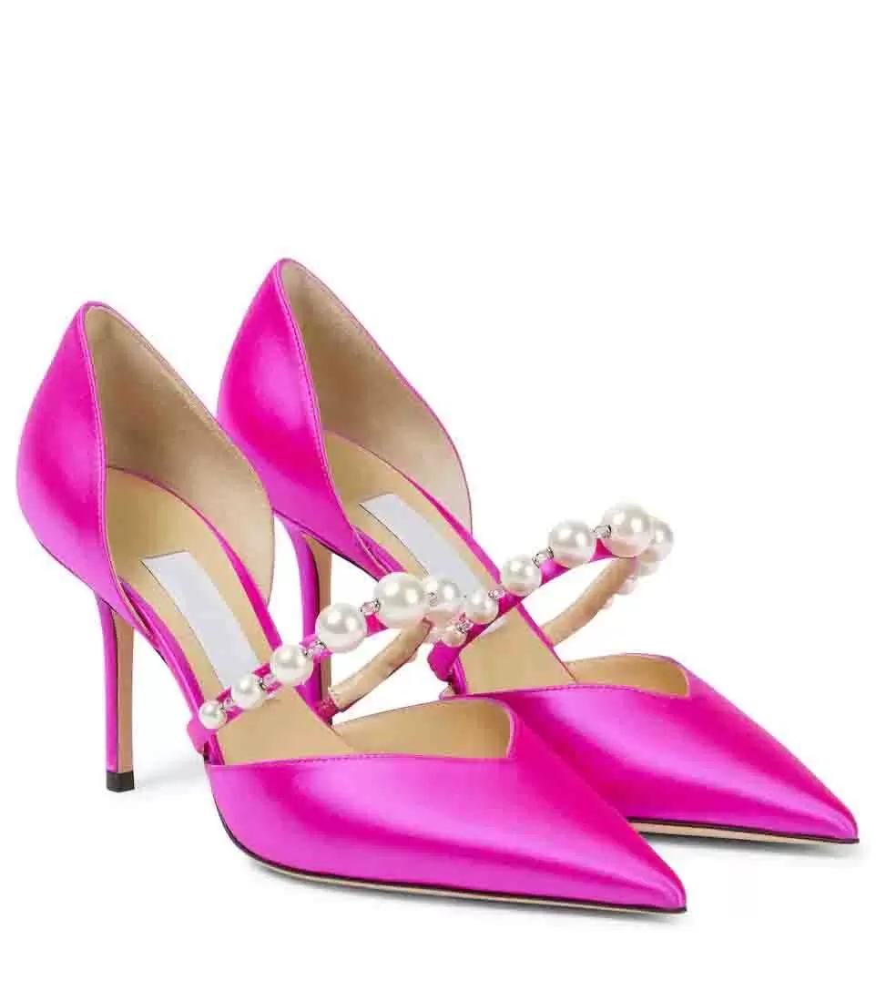 Dress pump Woman sandal high heels shoes Aurelie 85mm embellished satin pumps pointed toe
Dress pump Woman sandal high heels shoes Aurelie 85mm embellished satin pumps pointed toe