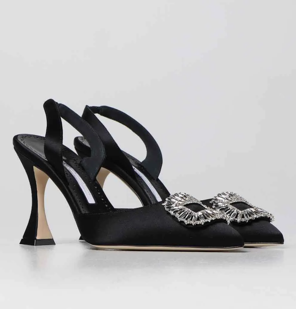 Elegant Brand Prietasli Sandals Shoes Women Slingback Crystal Buckle Embellished Shiny Satin High Spool Heel Lady Sexy Party Wedding Pumps EU35-43
Elegant Brand Prietasli Sandals Shoes Women Slingback Crystal Buckle Embellished Shiny Satin High Spool Heel Lady Sexy Party Wedding Pumps EU35-43