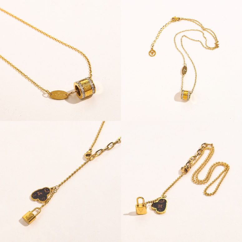 Luxury Pendant Necklace Women Love Necklace Designer Jewelry 18k Gold Plated Pearl Diamond Four Leaf Grass Necklace Fashion Long Chain Family Gift
Luxury Pendant Necklace Women Love Necklace Designer Jewelry 18k Gold Plated Pearl Diamond Four Leaf Grass Necklace Fashion Long Chain Family Gift