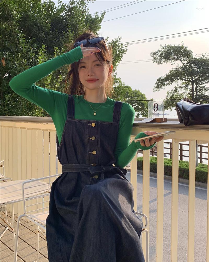 Women's T Shirts GBG1698 2023 Style Waist Slim Single Breasted Knee Length Dress Retro Denim Strap, Black
Women's T Shirts GBG1698 2023 Style Waist Slim Single Breasted Knee Length Dress Retro Denim Strap, Black