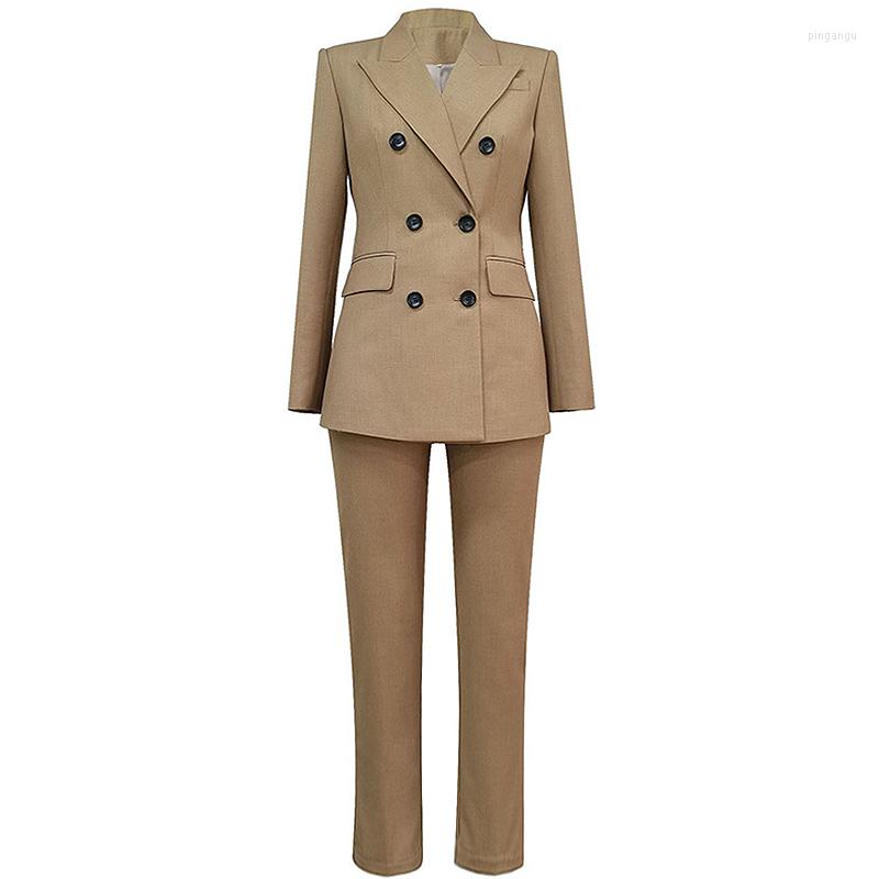 Women's Two Piece Pants 2023 Spring And Autumn Fashion Commuter Professional Small Suit Women's Temperament Double Breasted Blazers, Khaki
Women's Two Piece Pants 2023 Spring And Autumn Fashion Commuter Professional Small Suit Women's Temperament Double Breasted Blazers, Khaki