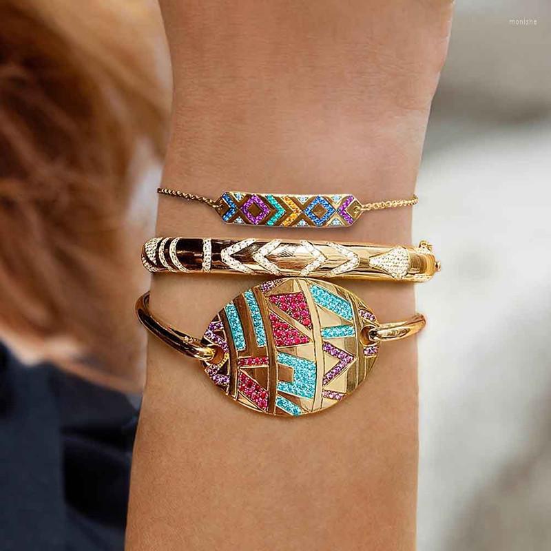 Bangle Bohemia Ethnic Tribal Style Can Adjust Geometric Bracelet Multicolor Crystal Stripes Straight Chain Fashion Jewelry
Bangle Bohemia Ethnic Tribal Style Can Adjust Geometric Bracelet Multicolor Crystal Stripes Straight Chain Fashion Jewelry