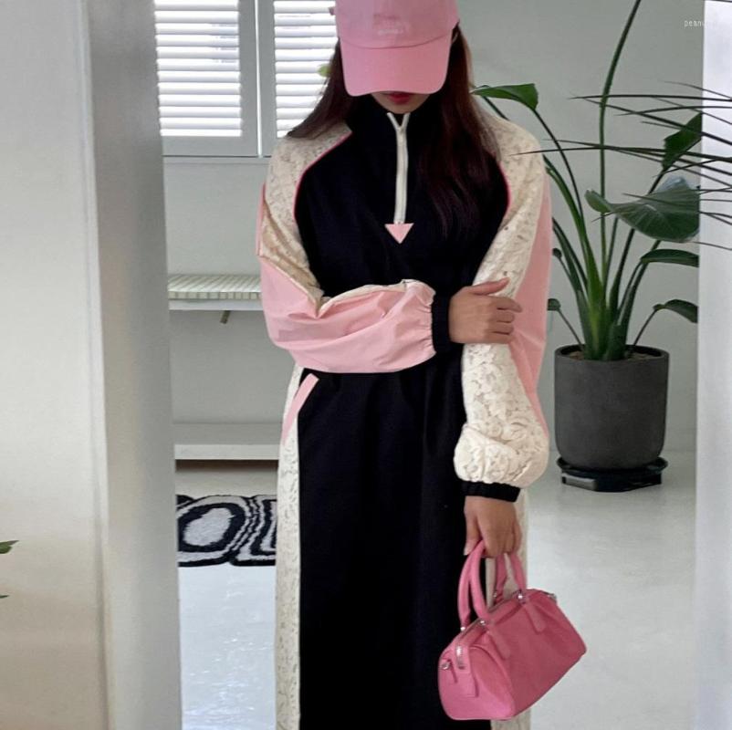 Casual Dresses INS Small Reduction Of Age Heavy Lace Stitching Color Long Fleece Dress, Black
Casual Dresses INS Small Reduction Of Age Heavy Lace Stitching Color Long Fleece Dress, Black
