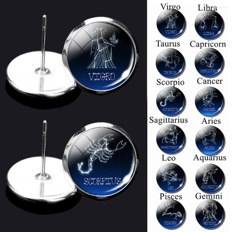 Stud Earrings Vintage12 Constellation Zodiac Sign Silver Color Metal For Women Wedding Party Gifts Brincos Oorbellen
Stud Earrings Vintage12 Constellation Zodiac Sign Silver Color Metal For Women Wedding Party Gifts Brincos Oorbellen