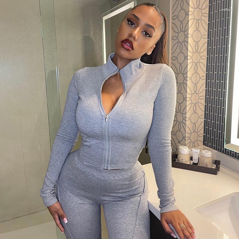 Women' Two Piece Pants Summer Simple Fashion Women' Clothing Sexy Stand-up Collar Solid Color Long-Sleeved Lady Suit Casual Two-Piece, Gray
Women' Two Piece Pants Summer Simple Fashion Women' Clothing Sexy Stand-up Collar Solid Color Long-Sleeved Lady Suit Casual Two-Piece, Gray