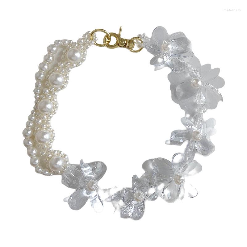 Chains Trendy Crystal Flower Necklace Pearl Choker Bracelet For Women Accessories Fashion Jewellery
Chains Trendy Crystal Flower Necklace Pearl Choker Bracelet For Women Accessories Fashion Jewellery