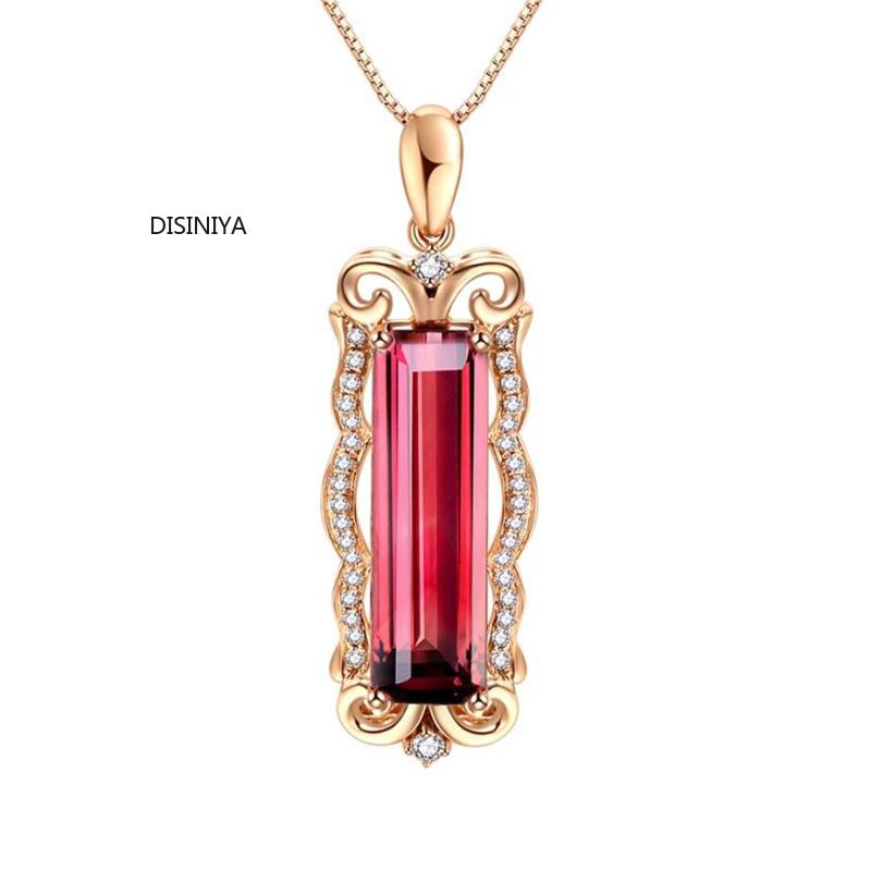 Pendant Necklaces 925 Sterling Silver For Women Shiny Crystal Red Square Rose Gold Necklace Lady Jewelry Valentine's Day Gift
Pendant Necklaces 925 Sterling Silver For Women Shiny Crystal Red Square Rose Gold Necklace Lady Jewelry Valentine's Day Gift