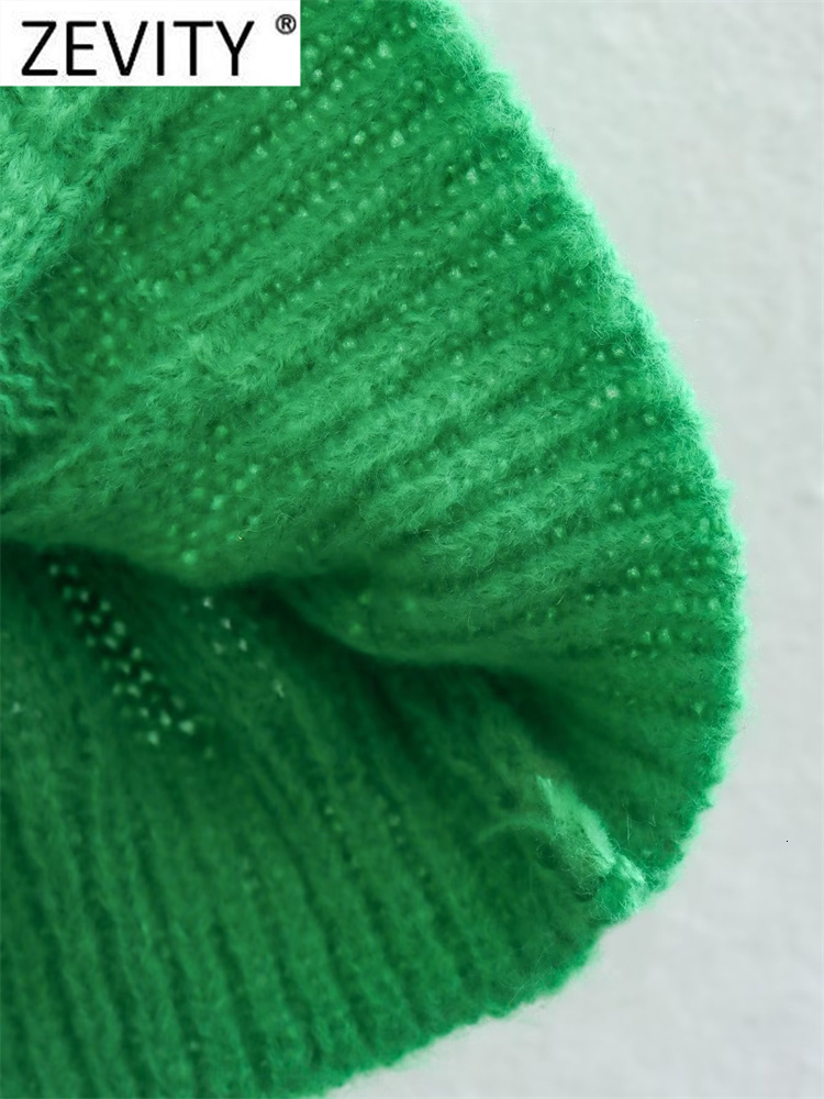 Casual Dresses Zevity Women Fashion Green Color Rib Knitting Dress Female Basic O Neck Long Sleeve Casual Slim Vestidos DS2656 230316