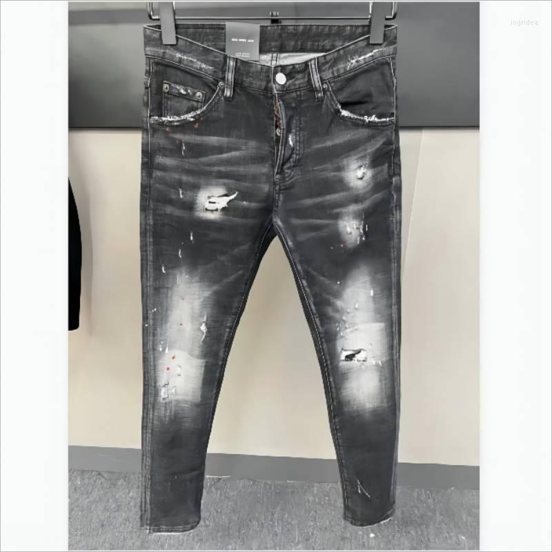 Men's Jeans Trend Casual Men's Hole Paint Straight Denim Pants Street Style Clothing 072#, 072
Men's Jeans Trend Casual Men's Hole Paint Straight Denim Pants Street Style Clothing 072#, 072