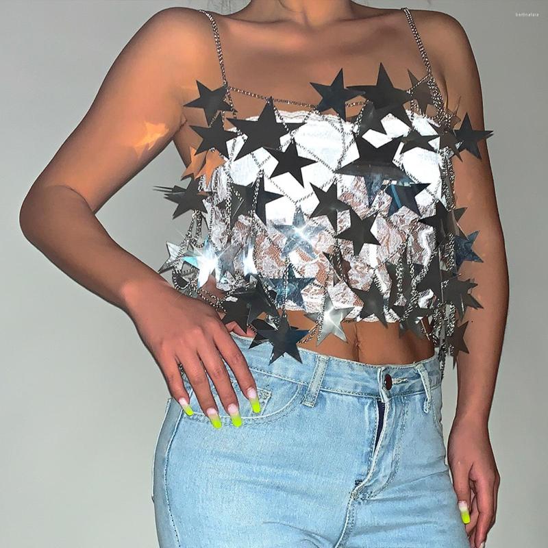 Women's Tanks Shiny Sequin Plastic Star Streetwear Y2K Tank Top Sexy Hollow Out Clubwear Rave Party Women Crop Tops Festival Camisole, As shown
Women's Tanks Shiny Sequin Plastic Star Streetwear Y2K Tank Top Sexy Hollow Out Clubwear Rave Party Women Crop Tops Festival Camisole, As shown